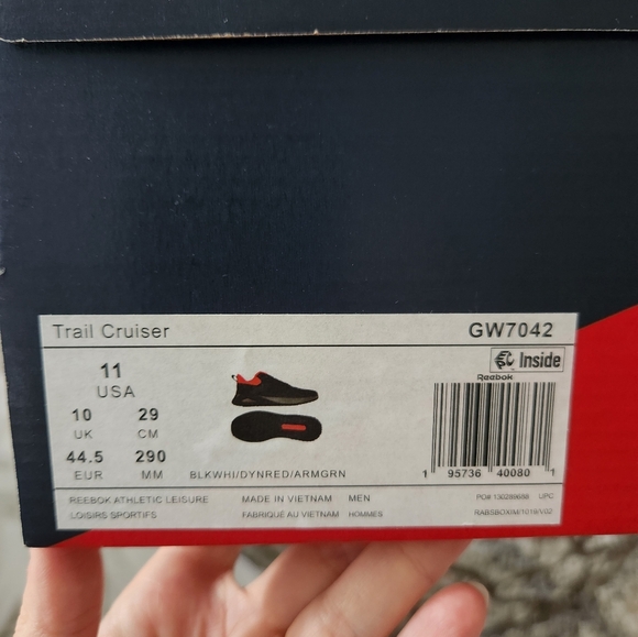 Reebok Trail Cruiser men's 11 black orange athletic shoes - Picture 6 of 6